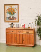 Load image into Gallery viewer, Vintage Oak boho Buffet Sideboard Credenza
