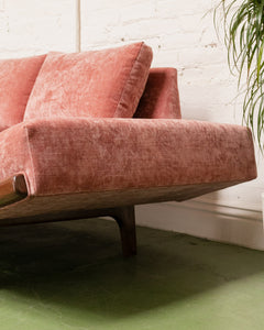 Gondola Armless Sofa In Bianca Rosewood