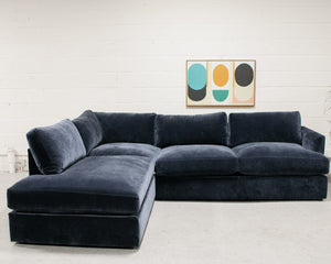 Michonne Sectional Sofa in Amici Indigo