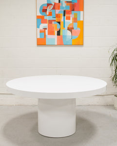 Clara Round White Glossy Table