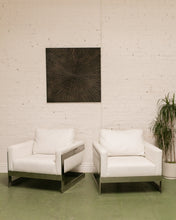 Load image into Gallery viewer, Pair of Milo Baughman Cube T-Back Lounge Chairs, Thayer Coggin USA 1970s
