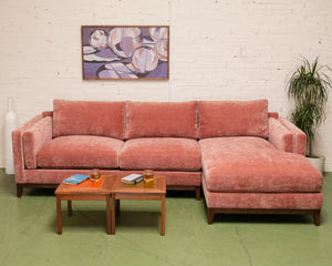 Lisette Sofa in Bianca Rosewood