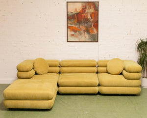 Elodie 4 Piece Modular Sectional in Pistachio Green