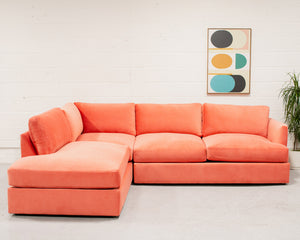 Michonne Sofa in Coral Pink