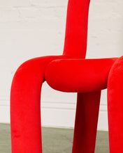 Load image into Gallery viewer, Red Tubular Lounge Chair
