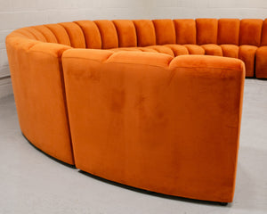 Burnt Orange Chic Circle Sofa