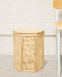 Hexagon Small Rattan Table with Removable Top