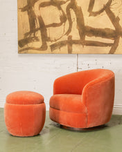 Load image into Gallery viewer, Mohair Vintage Club Chair with Ottoman
