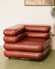 Load image into Gallery viewer, Elodie Corner Chair in Brown Leather
