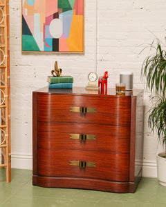 Art Deco 3 Drawer Chest of Drawers