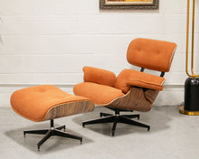 Load image into Gallery viewer, Tangerine Tweed Chair and Ottoman
