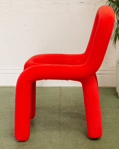 Red Tubular Lounge Chair