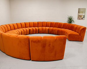 Burnt Orange Chic Circle Sofa