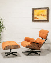 Load image into Gallery viewer, Tangerine Tweed Chair and Ottoman
