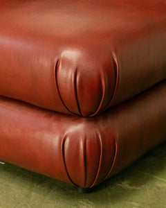 Elodie Corner Chair in Brown Leather