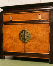 Load image into Gallery viewer, Vintage Black Chinoiserie Nightstand
