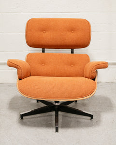 Tangerine Tweed Chair and Ottoman