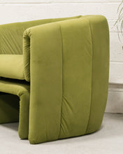 Load image into Gallery viewer, Green Lounge Chair &amp; Ottoman
