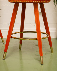 Valentino Stool in Burnt Orange