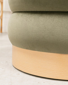 Slate Green and Oak Stool