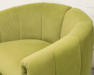 Green Lounge Chair & Ottoman