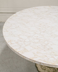 Faux Marble Hollywood Regency Table