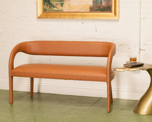 Alexander Dining Bench in Faux Leather