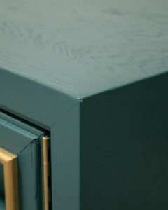 Teal and Gold Single Nightstand