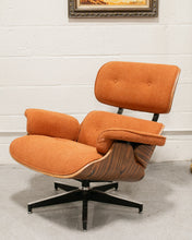 Load image into Gallery viewer, Tangerine Tweed Chair and Ottoman
