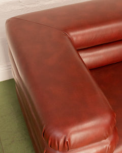 Elodie Corner Chair in Brown Leather