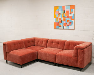 4 Piece Chelsea Sofa in Paprika