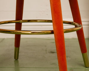 Valentino Stool in Burnt Orange