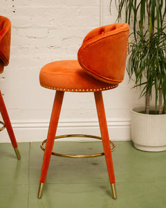 Valentino Stool in Burnt Orange