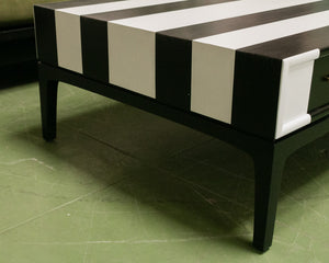 Black & White Stripped Coffee Table