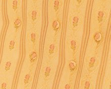 Load image into Gallery viewer, Queen Anne Style Yellow Stripe Floral Brocade Fabric Armchair Circa 1920’s
