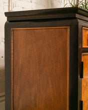 Load image into Gallery viewer, Vintage Black Chinoiserie Nightstand
