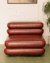 Load image into Gallery viewer, Elodie Armless Chair in Brown Leather
