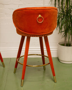 Valentino Stool in Burnt Orange