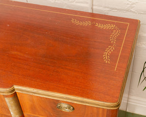 Early 20th Century Biedermeier Style Buffet with Brass Pulls