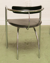 Load image into Gallery viewer, Vintage Italian Chrome &amp; Leather Lounge by Fasem Chair
