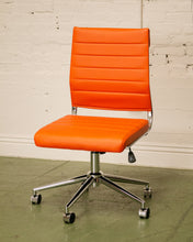 Load image into Gallery viewer, Orange Ribbed Office Chair
