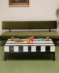 Black & White Stripped Coffee Table