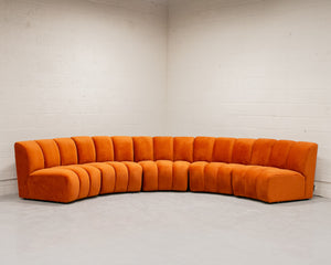 Burnt Orange Chic Circle Sofa