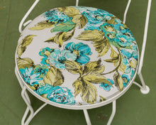 Load image into Gallery viewer, White and Turquoise Vintage 5 piece Patio Set
