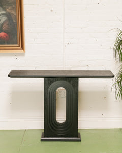 Black Console with Oval Base