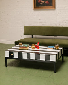 Black & White Stripped Coffee Table