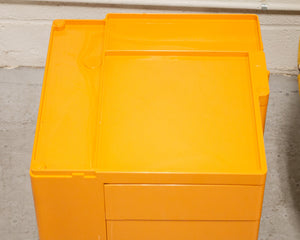 Orange Roller Side Table