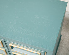 Load image into Gallery viewer, Teal and Gold Single Nightstand
