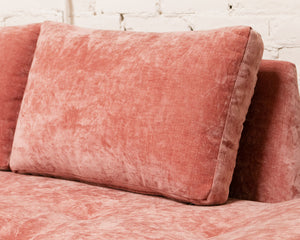 Gondola Armless Sofa In Bianca Rosewood