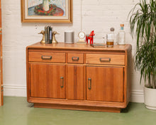 Load image into Gallery viewer, Vintage Oak boho Buffet Sideboard Credenza
